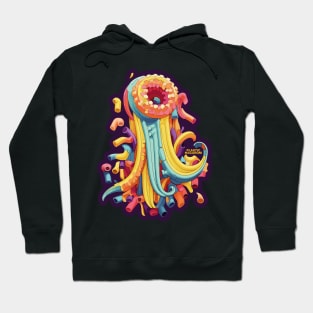 Plastic Macaroni Boho Trippy Hippy Donut Noodle Hoodie